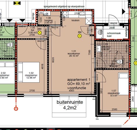 Floorplan - Raadhuisplein 1C, 9481 BG Vries